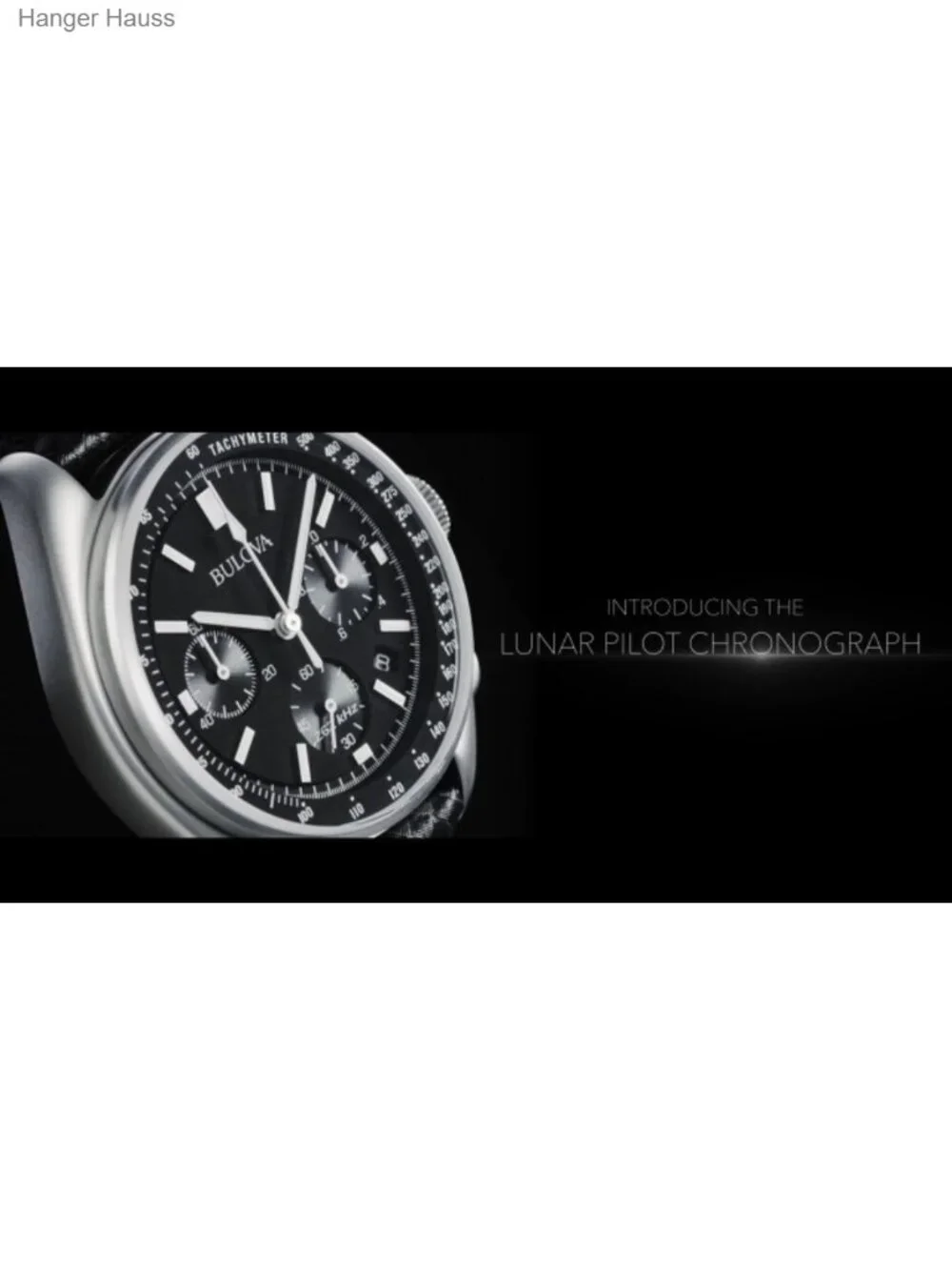 Men's Lunar Pilot Chronograph Watch, Black Ion-Plated Stainless Steel, Sapphire